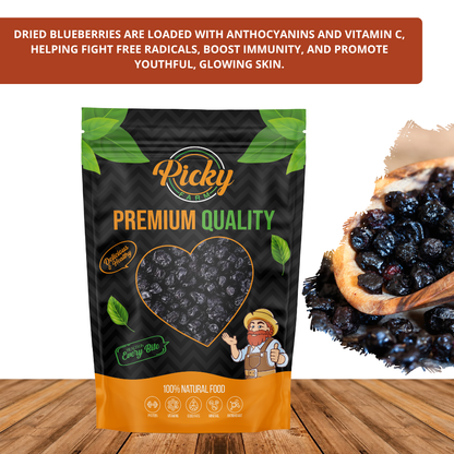 Dried Blueberries | Premium Whole Blueberries | Sweet & Chewy Superfood Snack | Antioxidant-Rich 150g / 200g / 500g