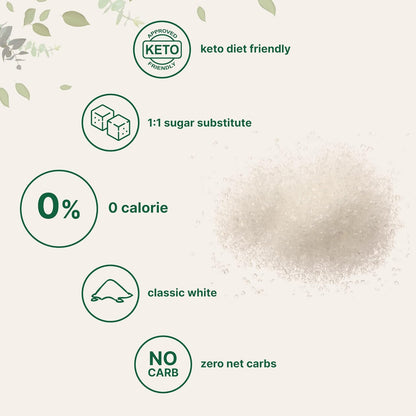 Monk Fruit Sweetener with Allulose | Balanced Sweet Taste | Easy to Dissolve | Ideal for Drinks & Baking