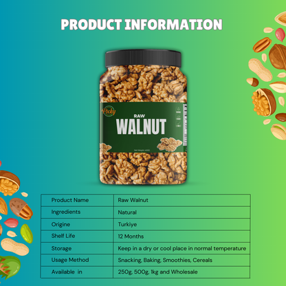 Raw Walnuts | Walnut| Premium Quality, Unsalted | Healthy Snack for Baking, Salads, Oatmeals & Cooking | 250g - 500g