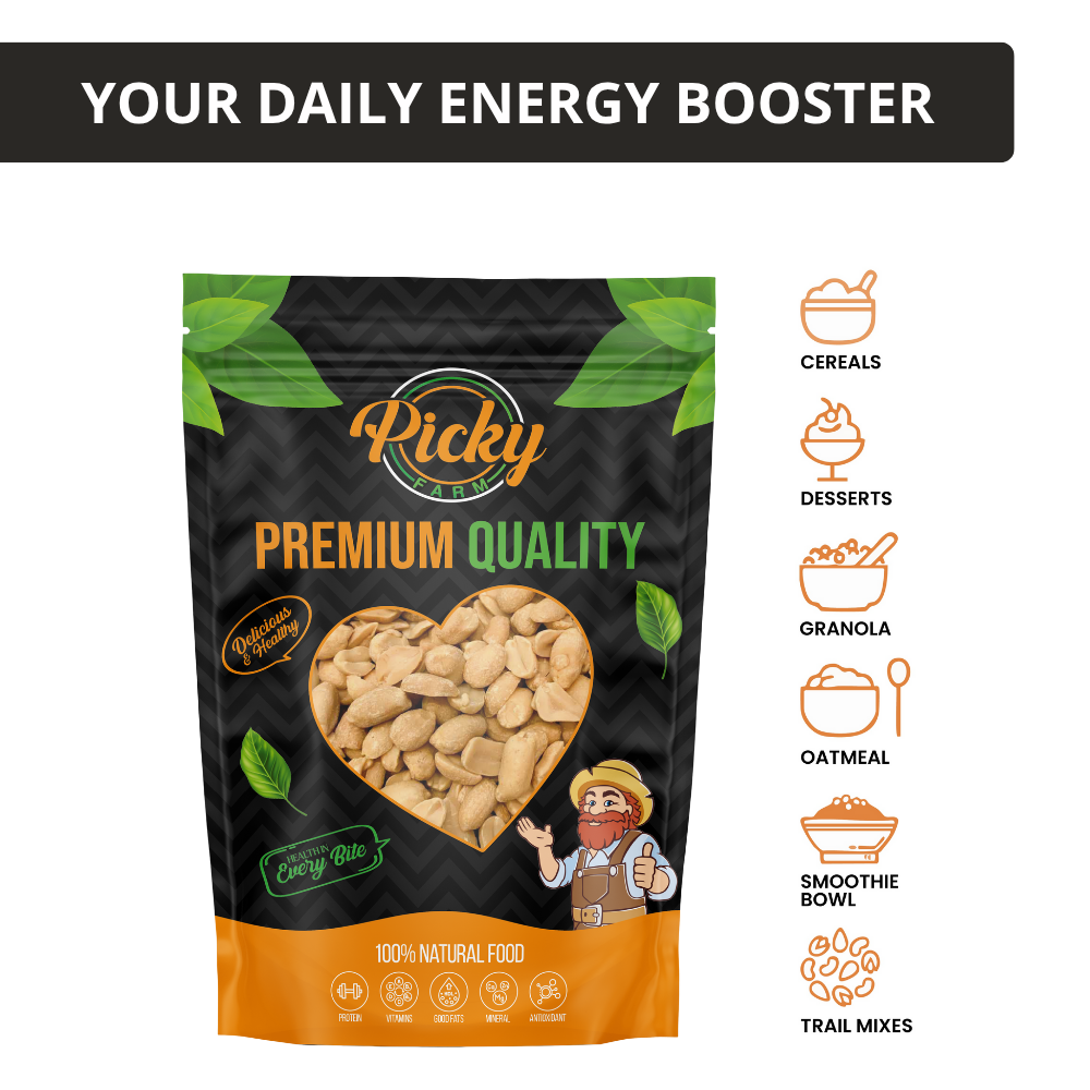 Roasted Peanut | Premium Crunchy Peanuts | Lightly Roasted 150g / 200g / 500g
