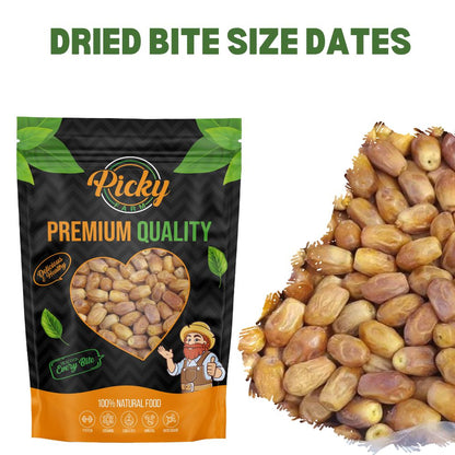 Dried Premium Bite Dates | Soft & Sweet Small -Size Dates | High Fiber & Energy Snack | 150g / 200g / 500g