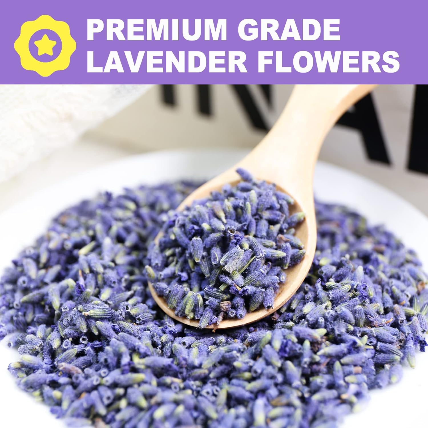 Lavender Tea — Premium Dried Lavender Flowers, Caffeine-Free Herbal Tea for Relaxation & Sleep