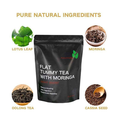 Herbal Tea for Flat Tummy Team with Moringa