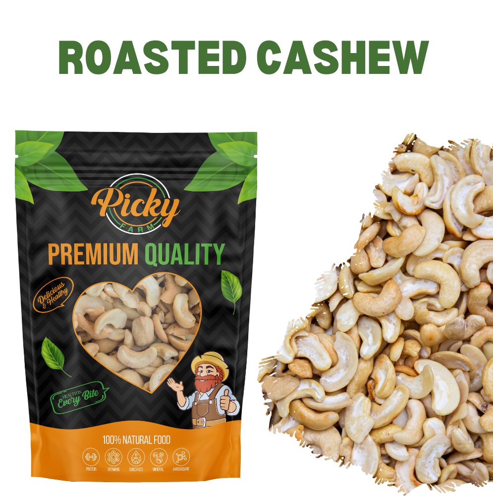Roasted Cashew | Premium Crunchy Cashew Nuts | Lightly Roasted | Healthy Snack