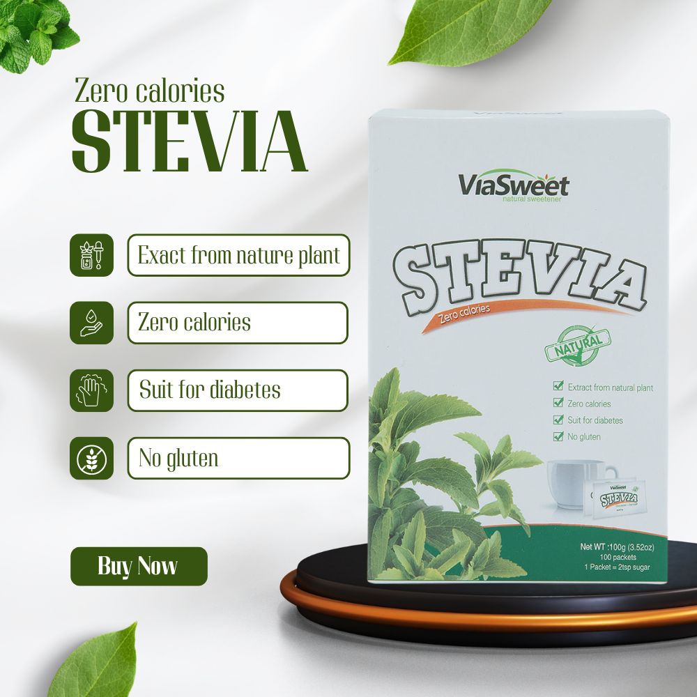Stevia Natural Sweetener - 100 Sachets Box