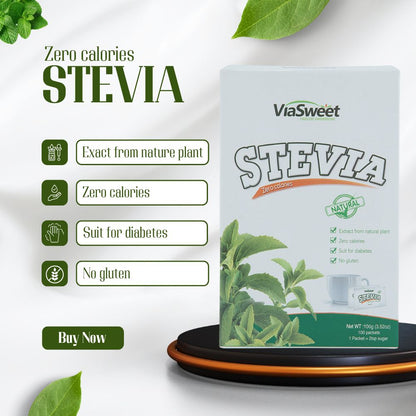 Stevia Natural Sweetener - 100 Sachets Box