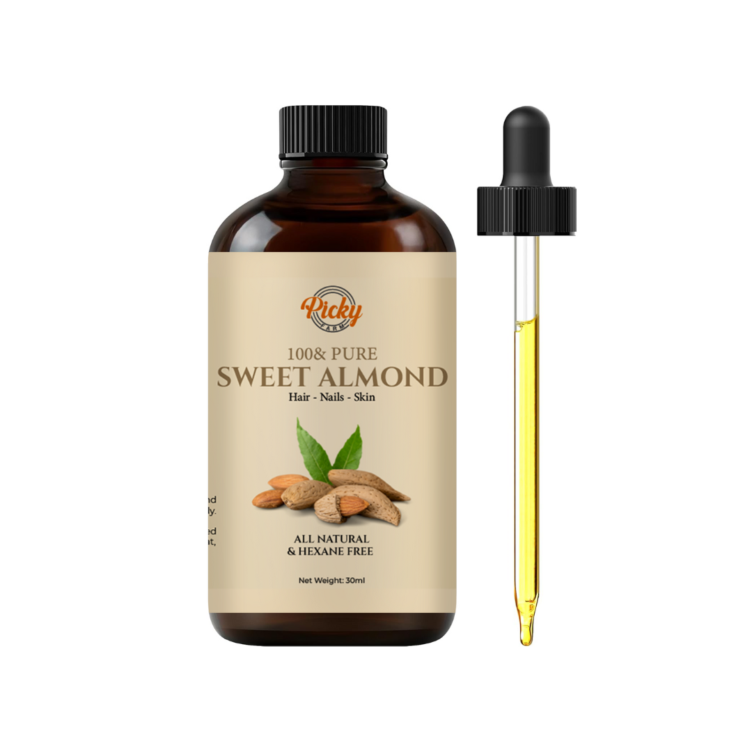 Sweet Almond Oil - 30ML - 100% Pure and Natural - Premium Grade Carrier & Essential Oil