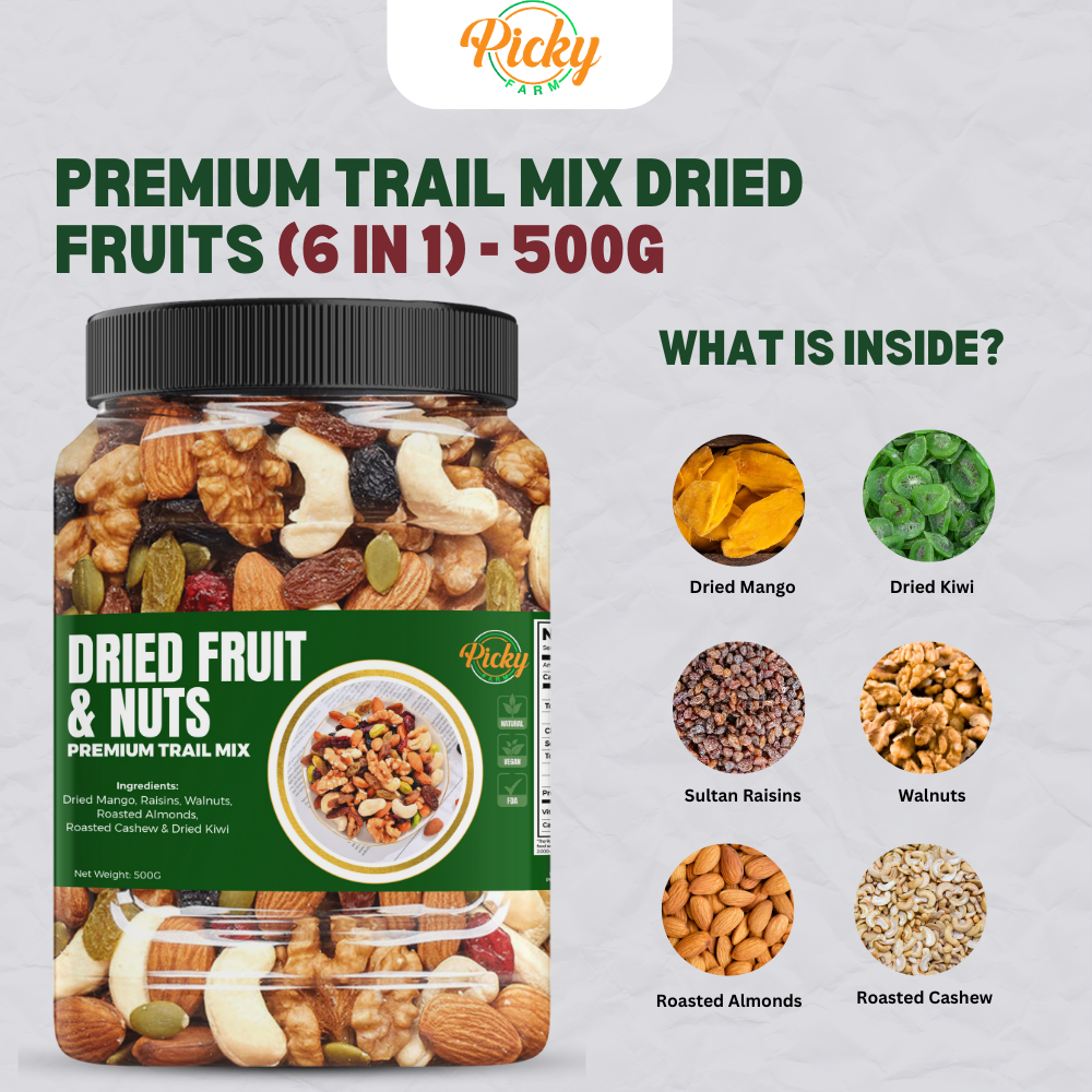 Premium Trail Mix Dried Fruits & Nuts 250g - 500g