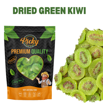 Dried Green Kiwi | Premium Sweet–Tart Kiwi Slices | Sweet–Tart Kiwi Slices