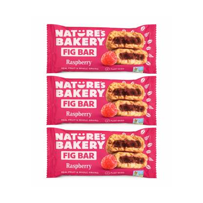 Nature’s Bakery Fig Bar Raspberry 57g – Real Fruit & Whole Grains | Energy Bar | Plant-Based Snack