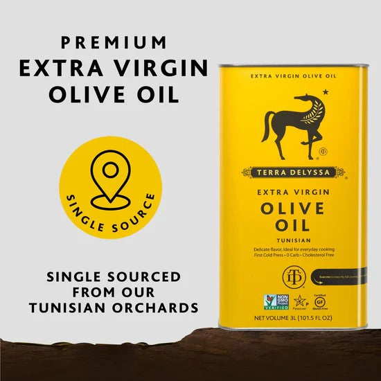 Smooth Extra Virgin Olive Oil Tin 3L | Smooth Flavor for Cooking, Frying & Salad