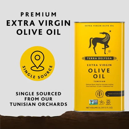 Smooth Extra Virgin Olive Oil Tin 3L | Smooth Flavor for Cooking, Frying & Salad