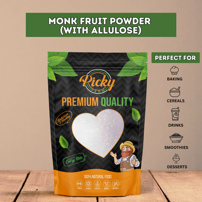 Monk Fruit Sweetener with Allulose | Balanced Sweet Taste | Easy to Dissolve | Ideal for Drinks & Baking