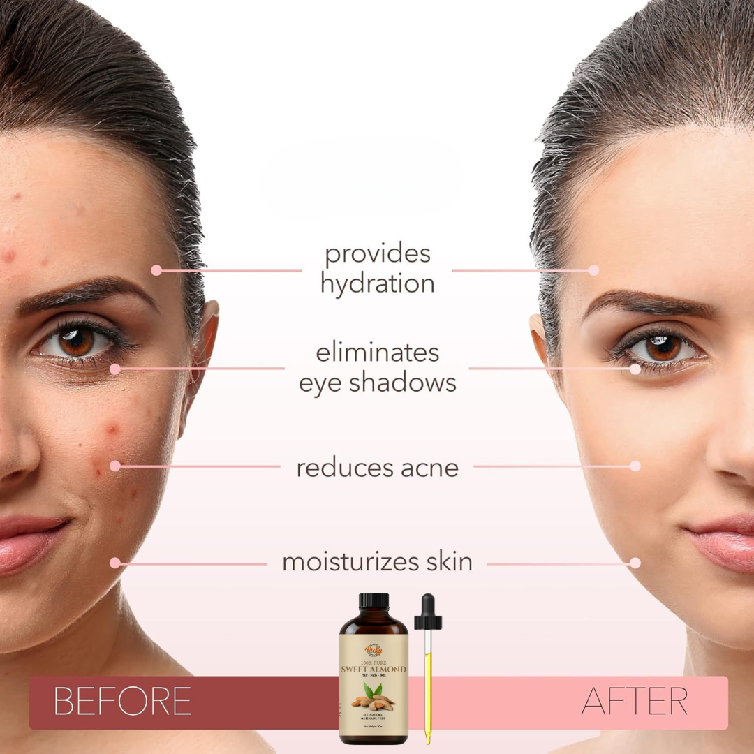 Sweet Almond Oil - 30ML - 100% Pure and Natural - Premium Grade Carrier & Essential Oil