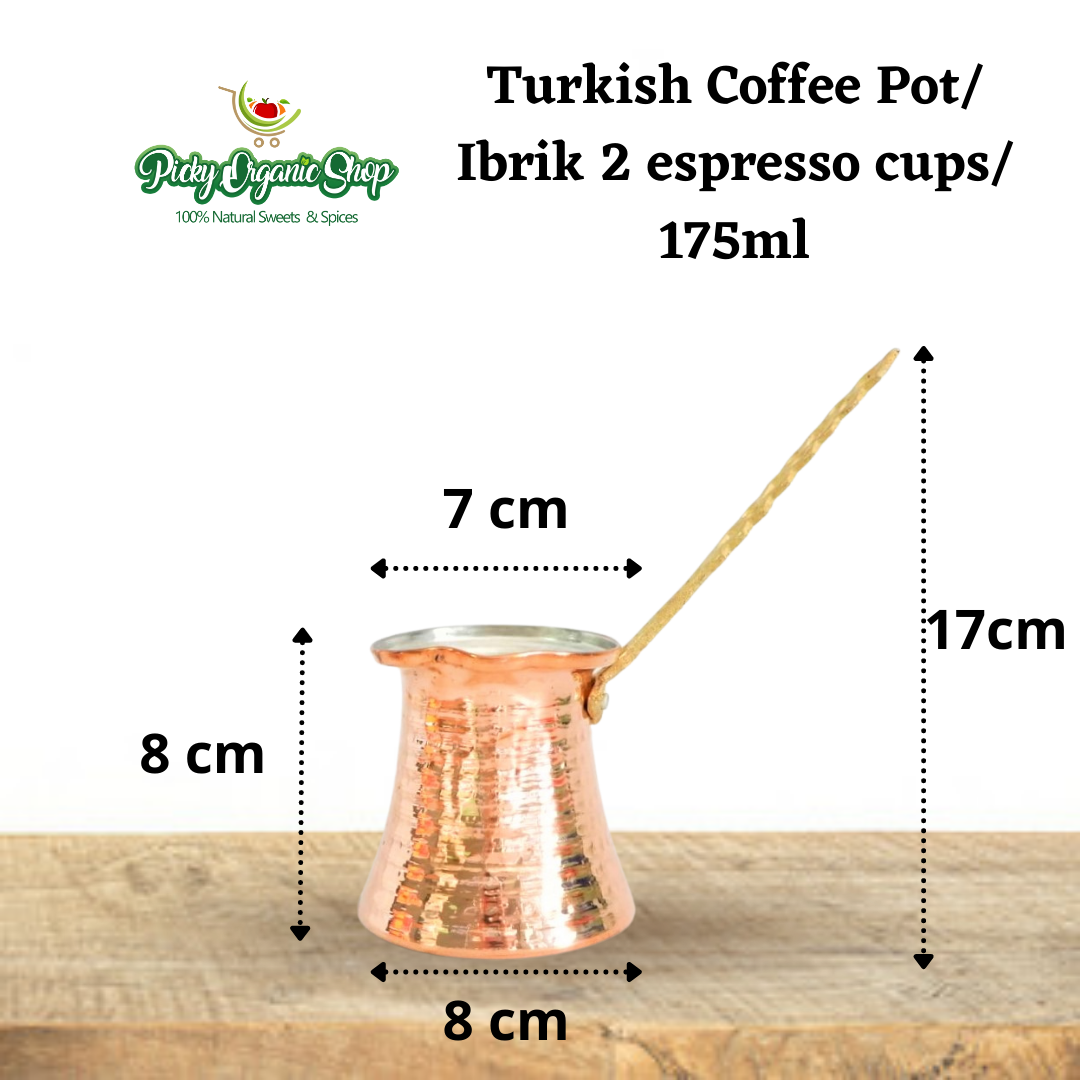 Traditional Turkish Coffee Maker/Pot - Good for 2 espresso cups