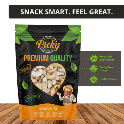 Roasted Cashew | Premium Crunchy Cashew Nuts | Lightly Roasted | Healthy Snack | 150g / 200g / 500g