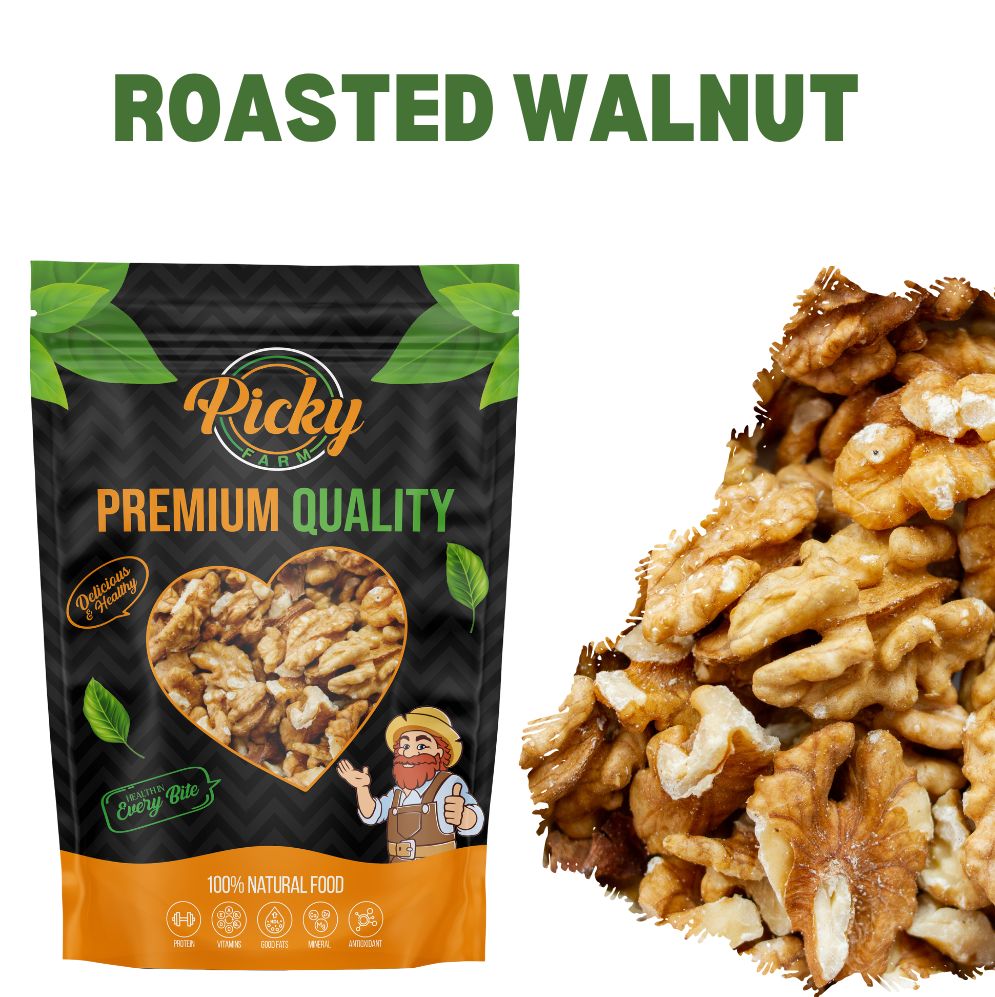 Roasted Walnut | Premium Walnut Kernels | Protein & Fiber | Healthy Snack & Baking Ingredient | 200g / 500g / 1kg