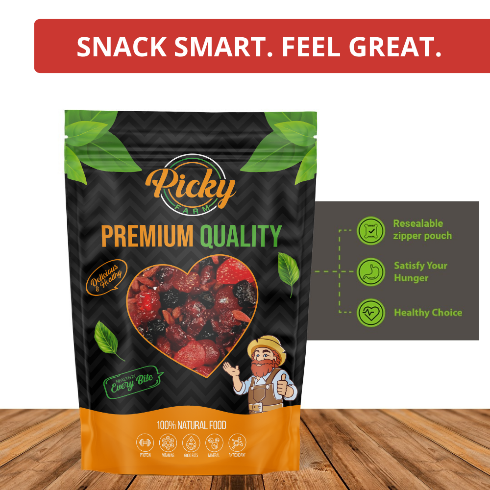 Berrylicious Trail Mix (Strawberries, Cherry, Blueberries, Cranberries, Goji Berries) | 250g / 500g