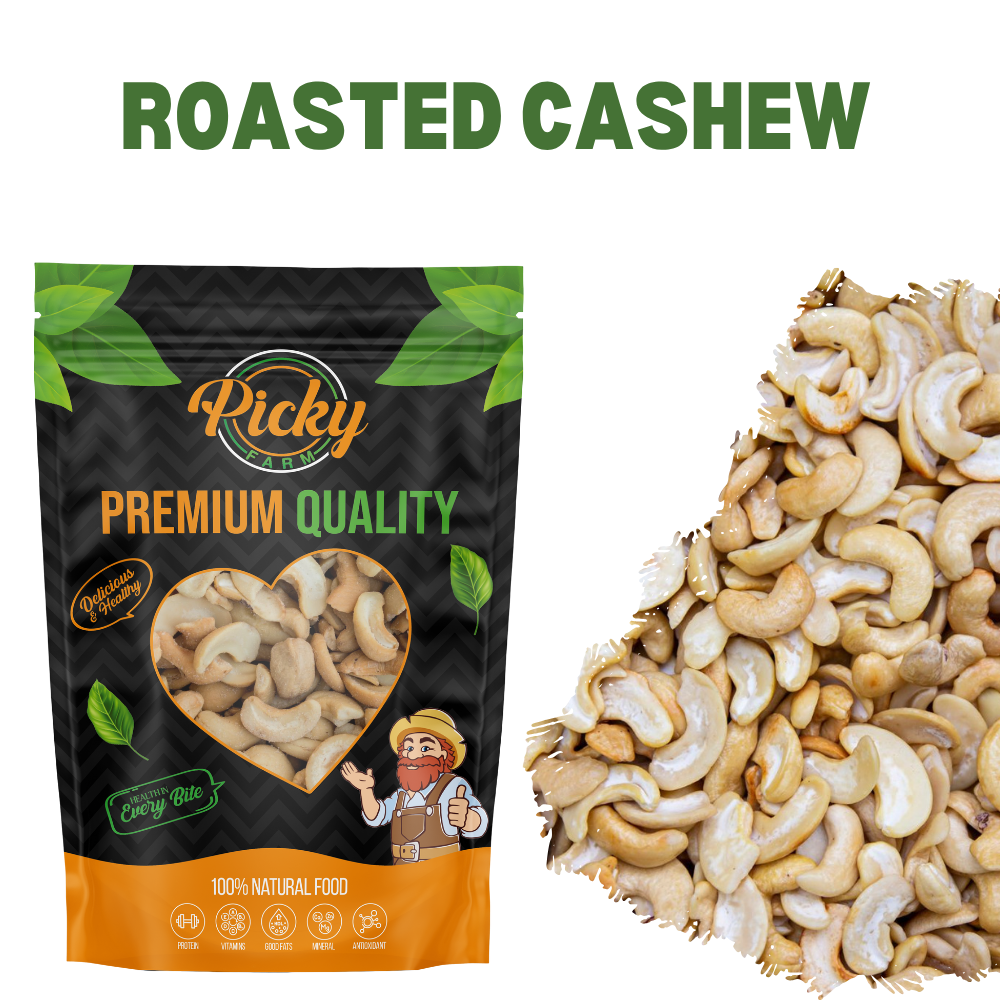 Roasted Cashew | Premium Crunchy Cashew Nuts | Lightly Roasted | Healthy Snack