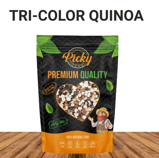 Tricolor Quinoa, Premium Blend of White, Red & Black Quinoa for Salads, Bowls & Baking | 250g / 500g / 1kg