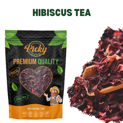 Hibiscus Tea, 50g to 250g — Premium Dried Flowers, Naturally Tart & Refreshing Herbal Tea