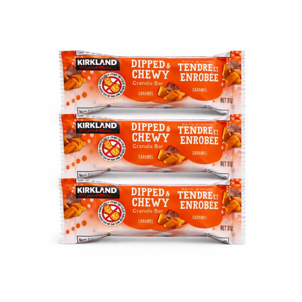 Kirkland Signature Dipped & Chewy Granola Bar 31g – Caramel Flavor | Energy / Protein Bar