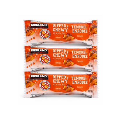 Kirkland Signature Dipped & Chewy Granola Bar 31g – Caramel Flavor | Energy / Protein Bar