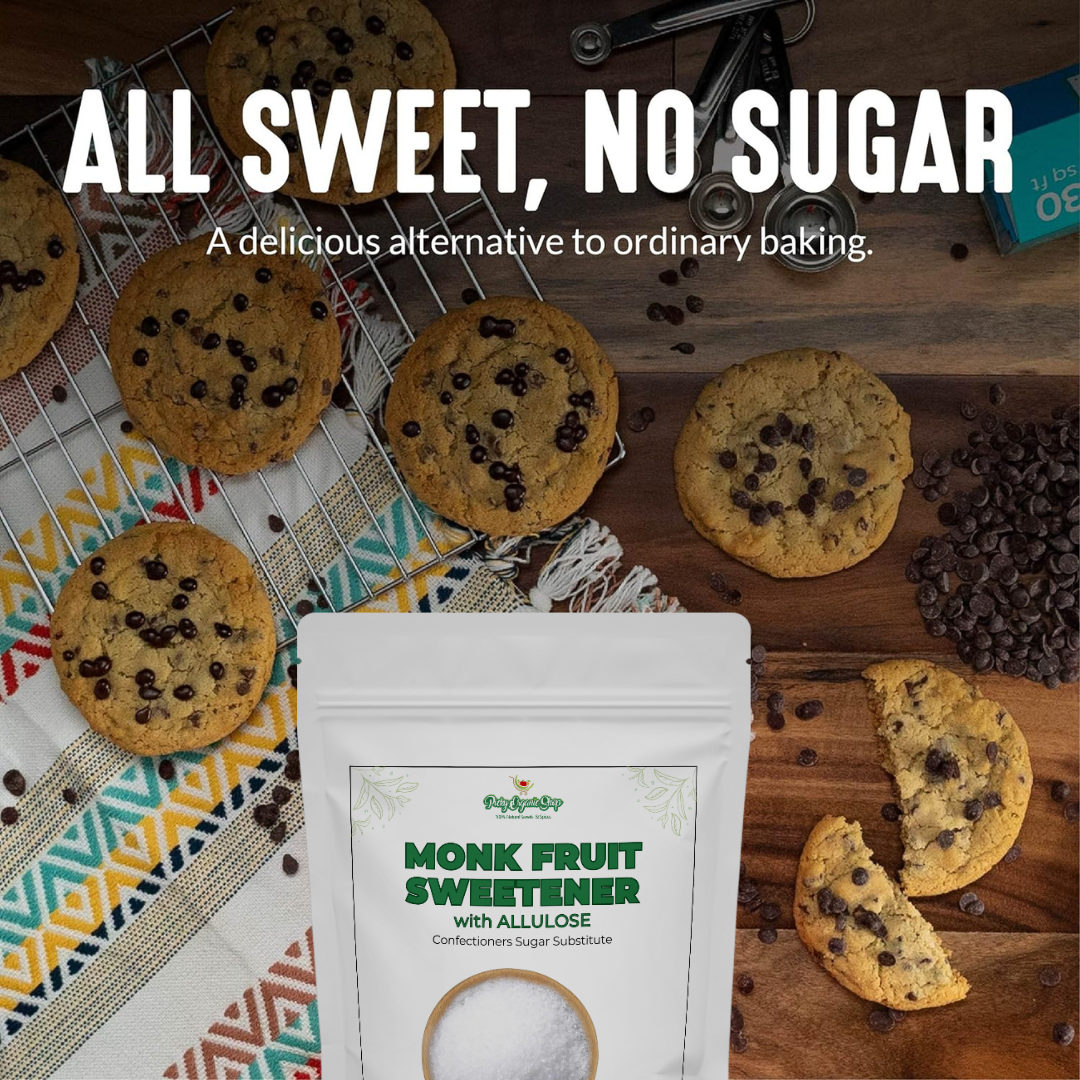 Monk Fruit Sweetener with Allulose, White Sugar Substitute