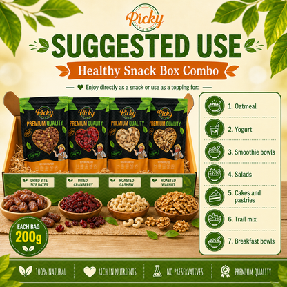 Healthy Snack Box Combo – 4 Premium Snacks | 200g Each Bag