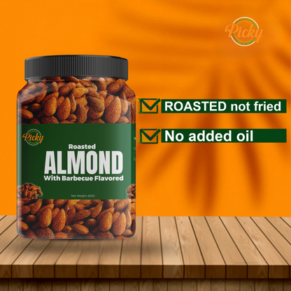 Roasted Almond, Barbecue/ BBQ Flavored Almonds | Almond | 250g - 600g | Premium Quality
