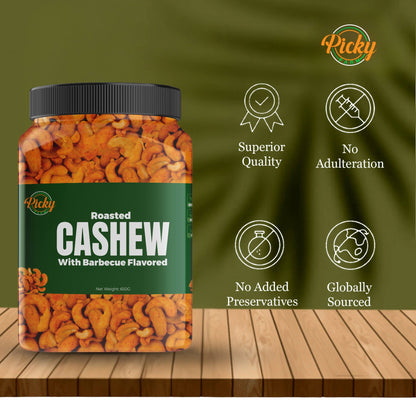 Roasted Cashew Nuts Splits, Barbecue/BBQ Flavored Cashew 250g - 650g | Premium Quality