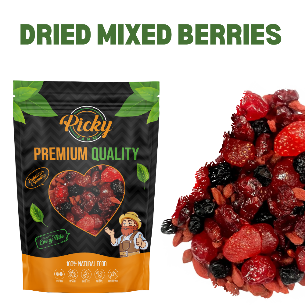 Berrylicious Trail Mix (Strawberries, Cherry, Blueberries, Cranberries, Goji Berries) | 250g / 500g