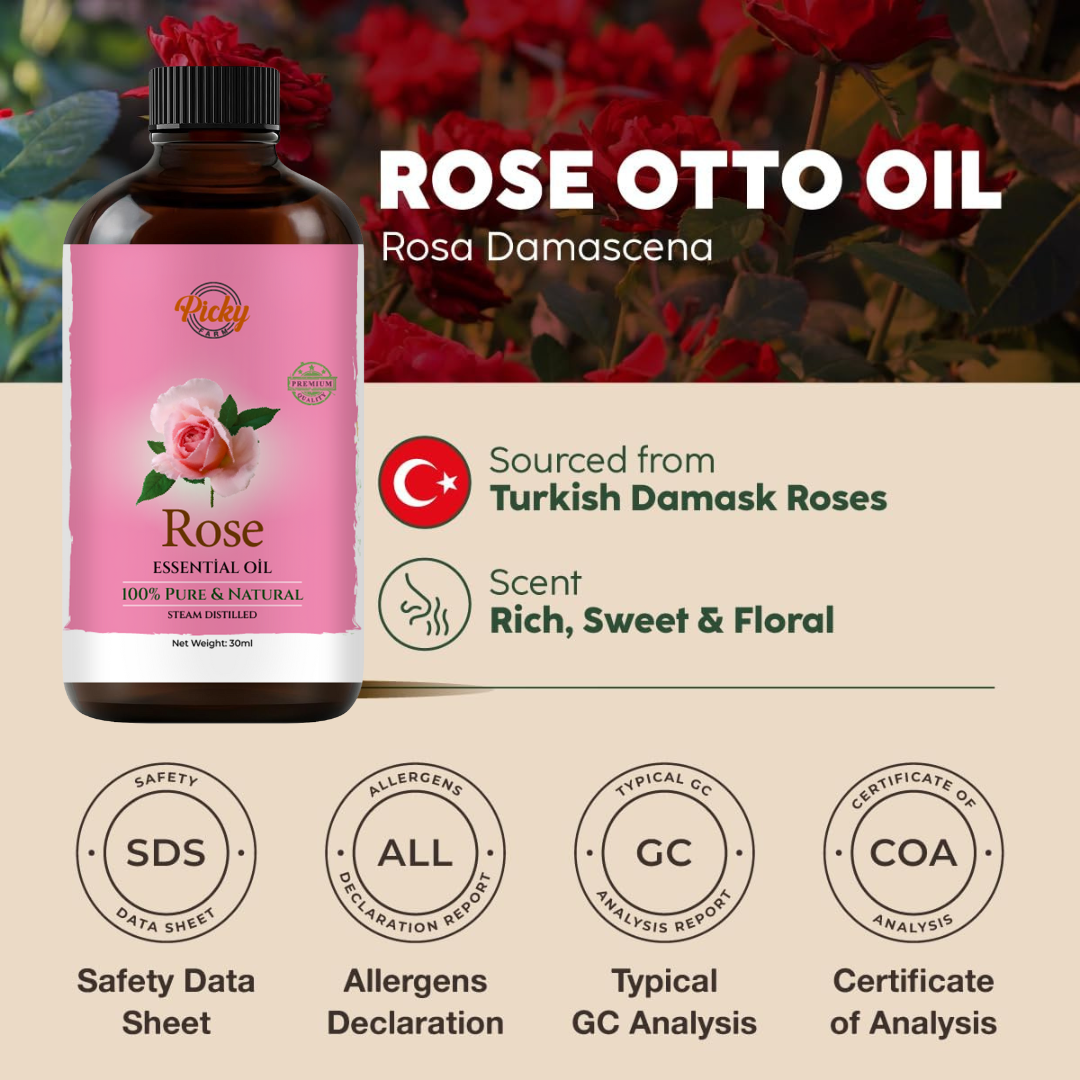 Rose Essential Oil 30ML | 100% Pure Natural Rose Essential Oil