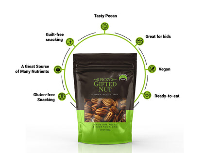 Raw Pecan Halves | Premium Quality, Unsalted | for Snacking, Baking & Cooking | 150g - 500g