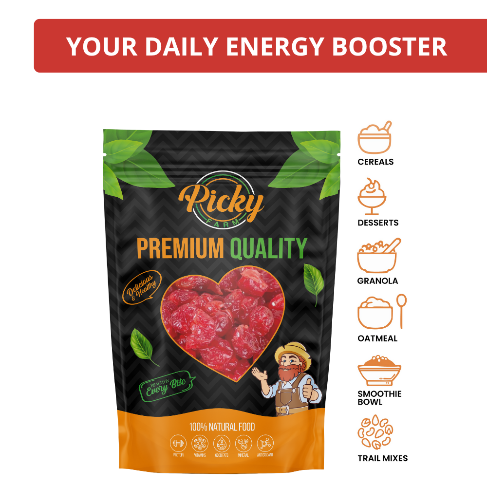 Dried Red Cherry | Premium Sweet–Tart Cherries 150g / 200g / 500g