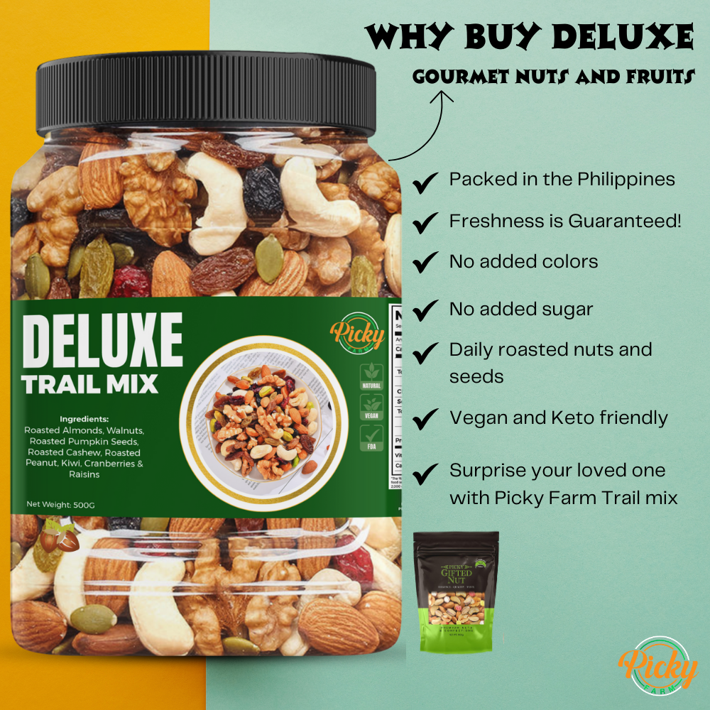 Deluxe Trail Mix Dried Fruits and Nuts