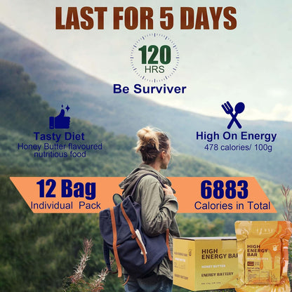 High Energy Bar – Honey Butter Flavor | Ideal for Camping, Survival & Travel