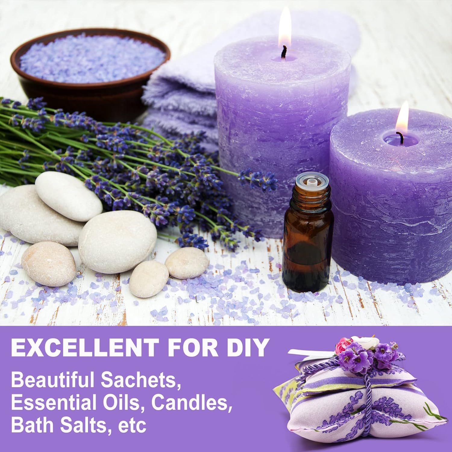 Lavender Tea — Premium Dried Lavender Flowers, Caffeine-Free Herbal Tea for Relaxation & Sleep