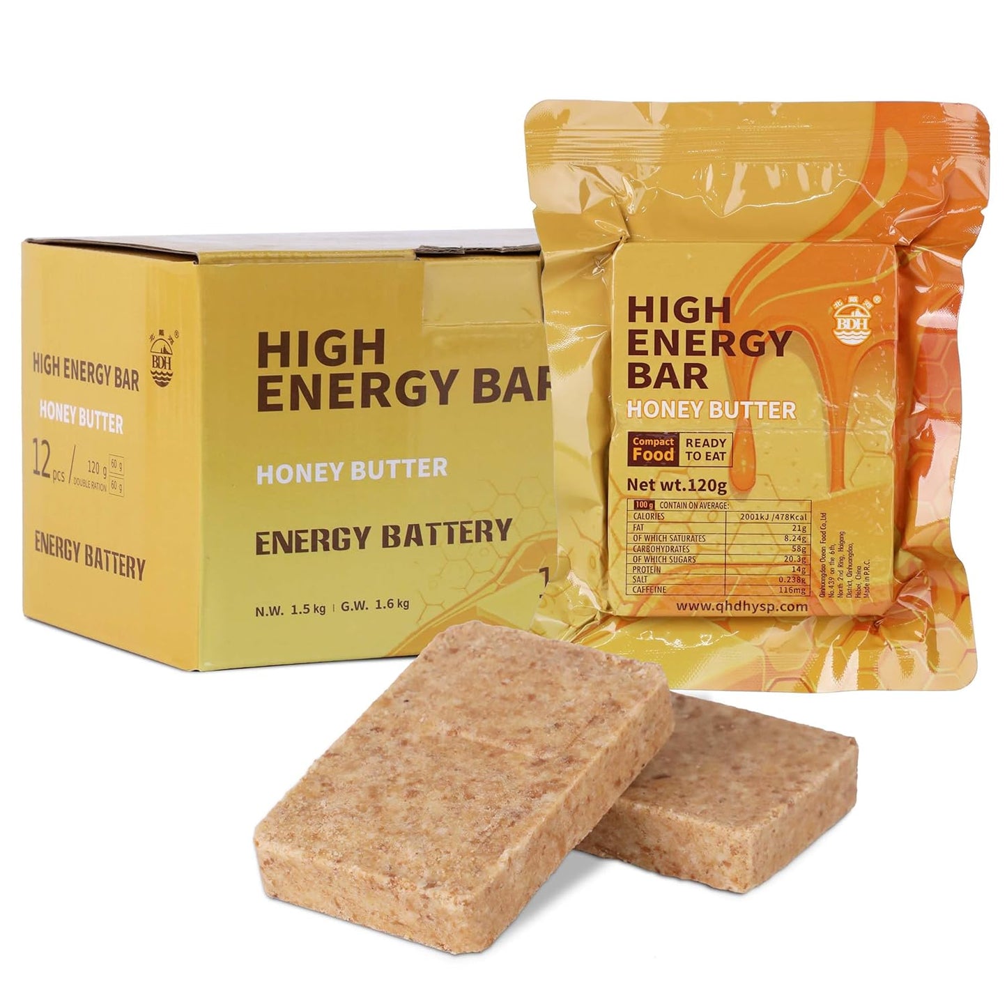 High Energy Bar – Honey Butter Flavor | Ideal for Camping, Survival & Travel