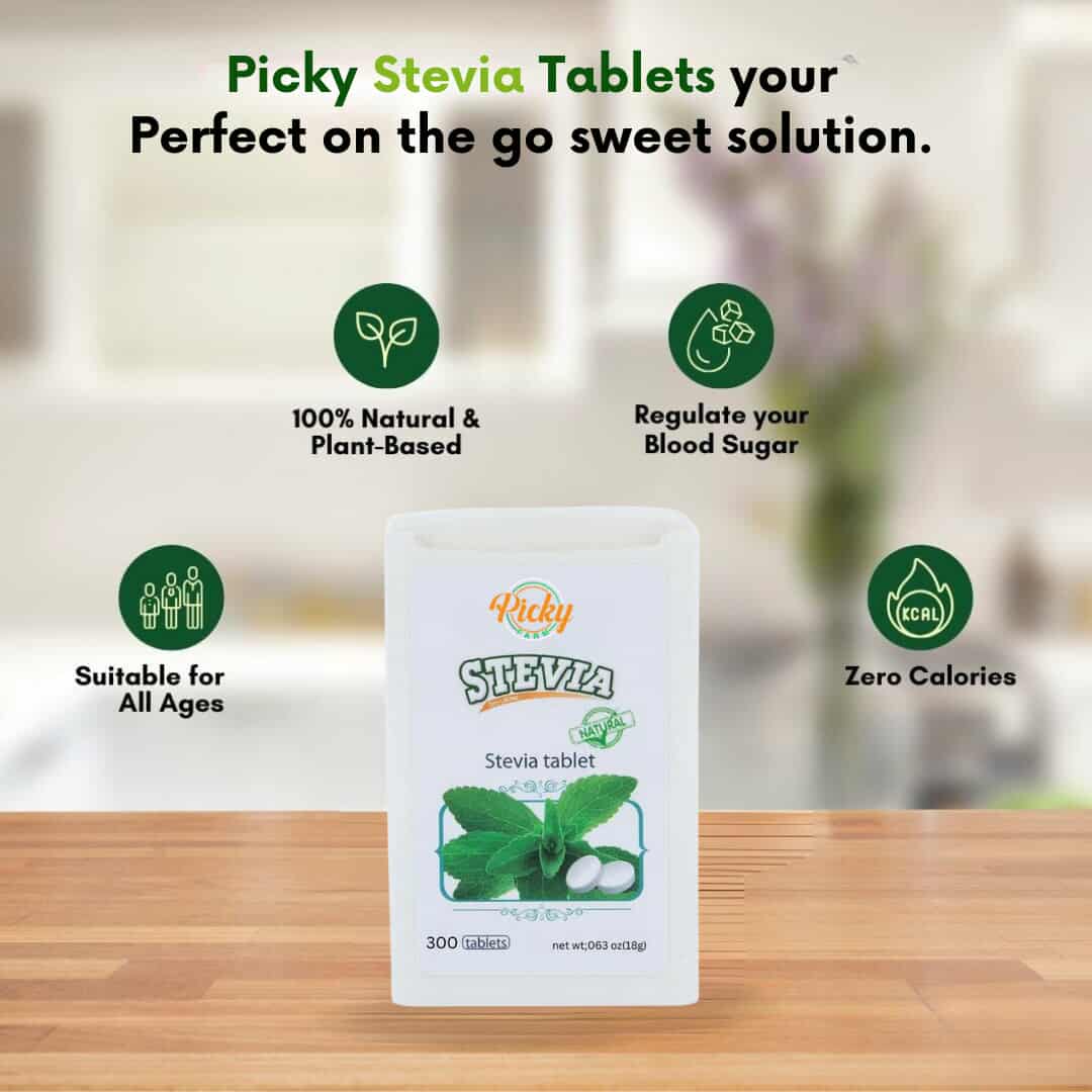 Stevia Tablets 300pcs – Zero Calorie Sweetener | Sugar Alternative for Coffee, Tea & Drinks