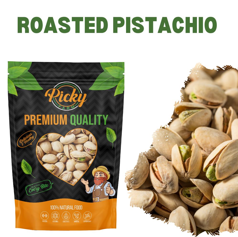 Roasted Pistachio | Premium Crunchy Pistachio Nuts | Lightly Roasted | High Protein | Healthy Snack | 150g / 200g / 500g