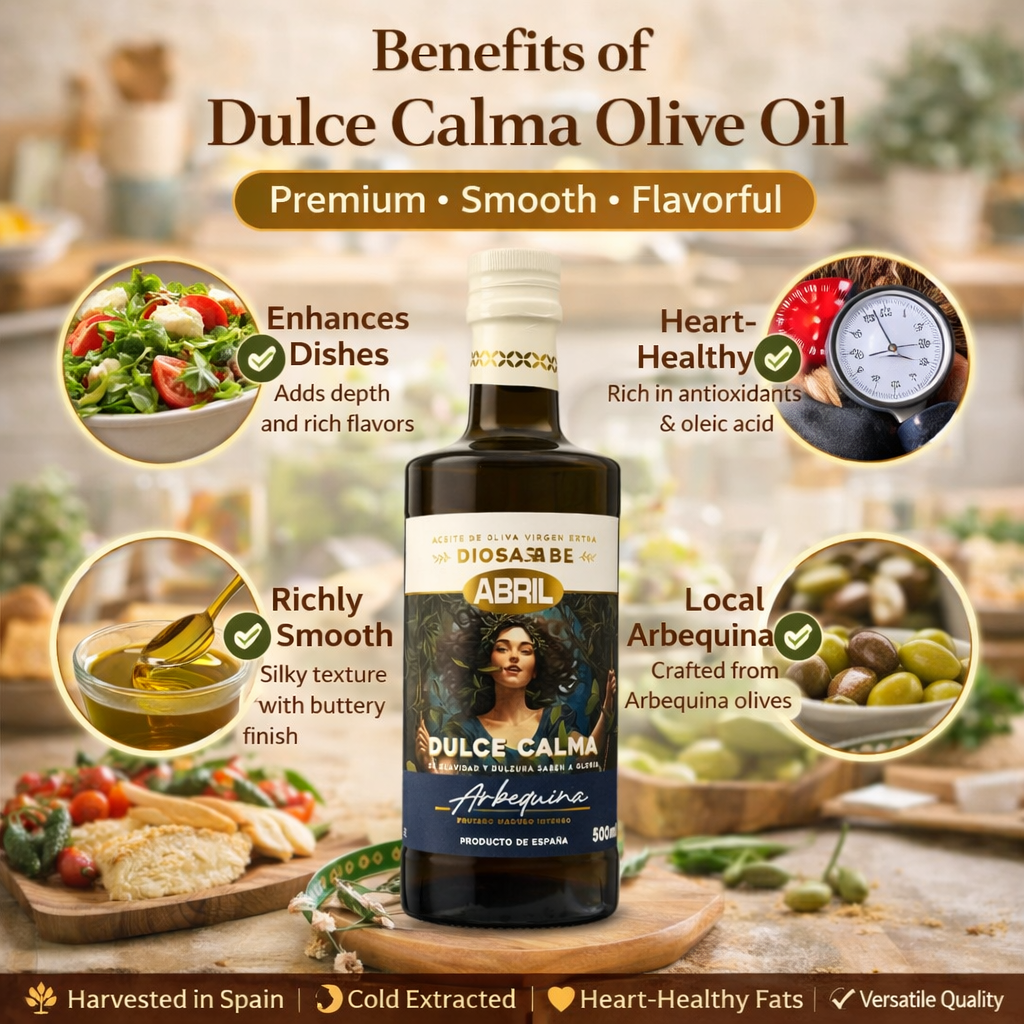 Arbequina Extra Virgin Olive Oil 500ml | Premium EVOO Cold-Pressed | Smooth & Mild Flavor