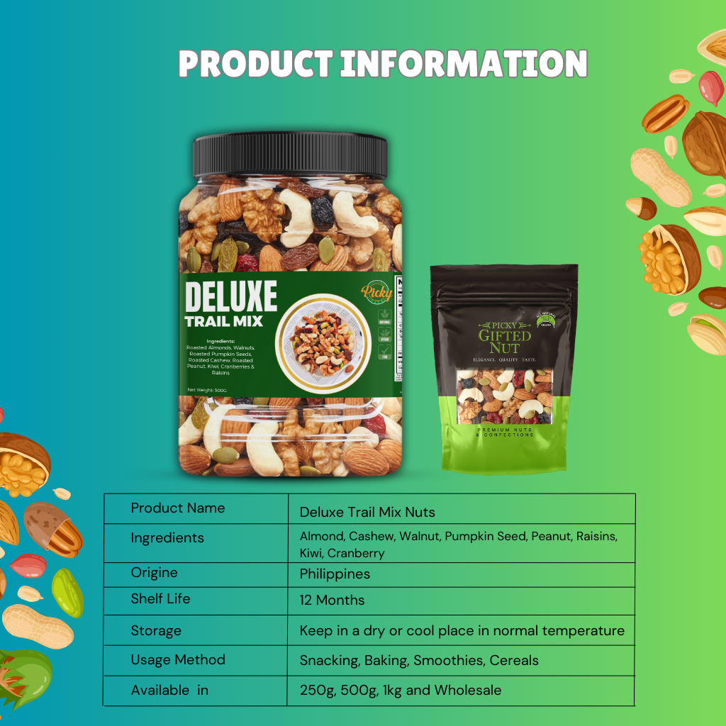 Deluxe Trail Mix Nuts - Dried Fruits and Nuts