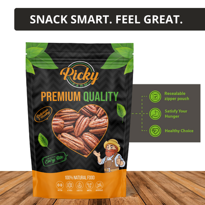 Raw Pecan | Premium Pecan Nuts | Rich, Buttery Flavor | 150g / 200g / 500g