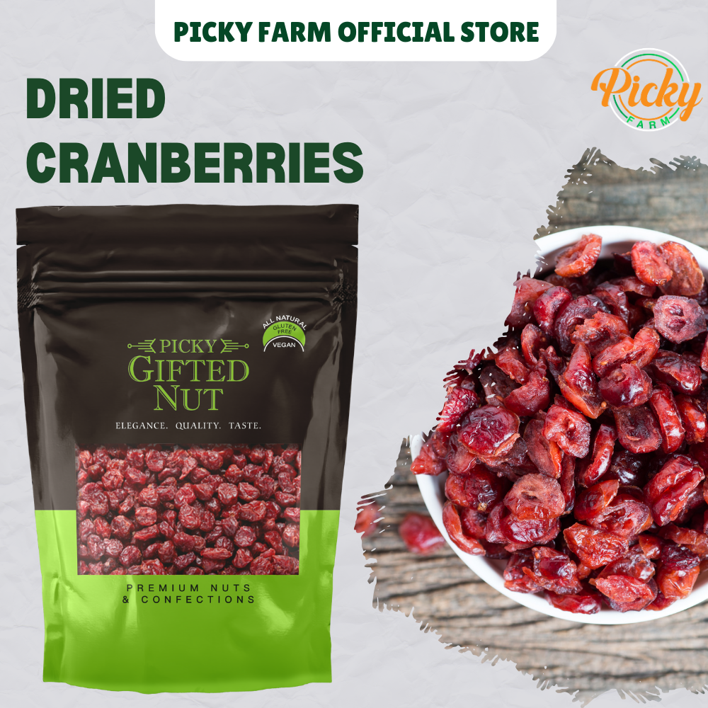 Dried Cranberries | Premium Quality, Naturally Sweet & Tangy | Healthy Dried Fruits Snack | 250g - 1kg