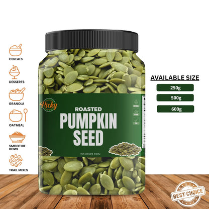 Roasted Pumpkin Seeds | Premium Crunchy Pepitas | Lightly Roasted | Healthy Snack