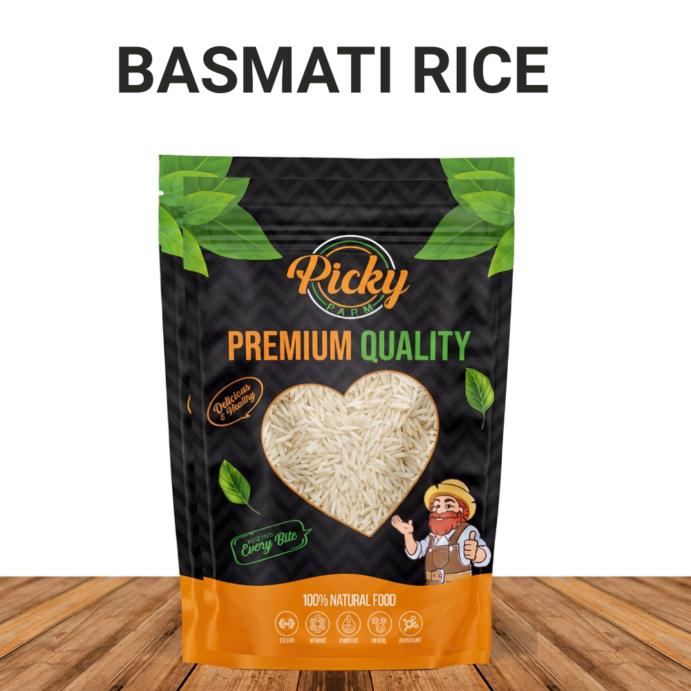 Basmati Rice | Premium Long-Grain Aromatic Rice | Light, Fluffy & Naturally Fragrant  250g / 500g / 1kg