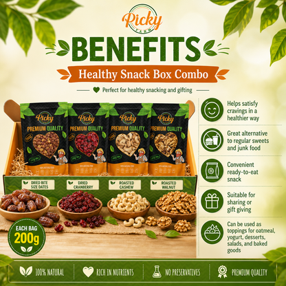 Healthy Snack Box Combo – 4 Premium Snacks | 200g Each Bag