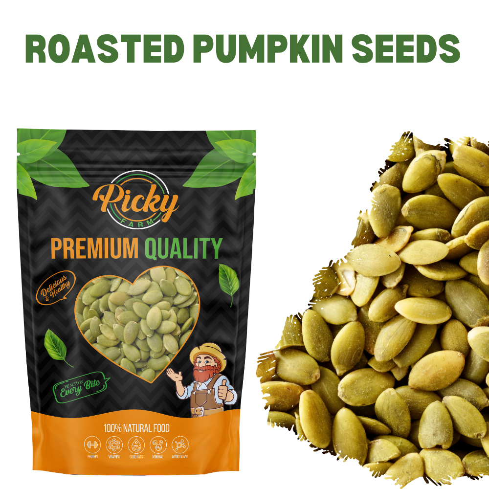 Roasted Pumpkin Seeds | Premium Crunchy Pepitas | Lightly Roasted | Healthy Snack