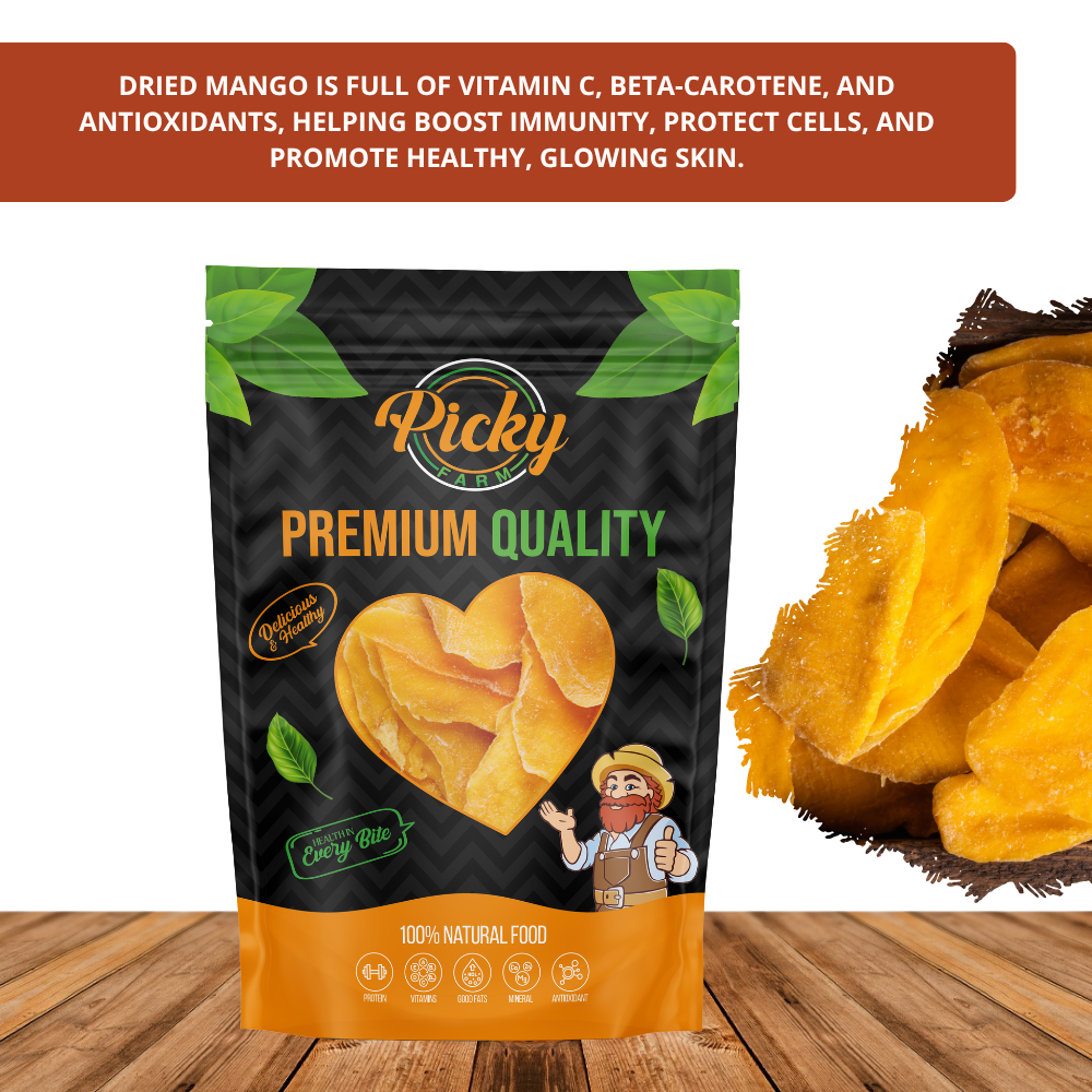 Dried Mango | Premium Sweet & Chewy Mango Slices | Healthy Snack 150g / 200g / 500g